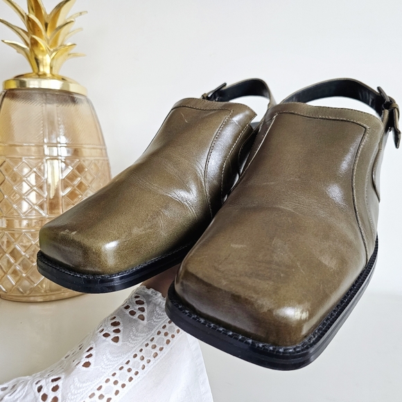 Rare Giorgio Brutini Private Collection Men's 12M Square Toe Slingback Sandals - Picture 16 of 16